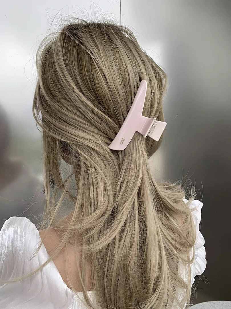 韩国仿醋酸抓夹ins果冻质感温柔大号鲨鱼夹高级感发抓盘发夹