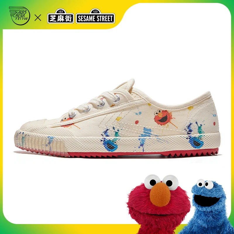 feiyue/飞跃×芝麻街联名ins帆布鞋女鞋春款印花街拍休闲鞋894情侣