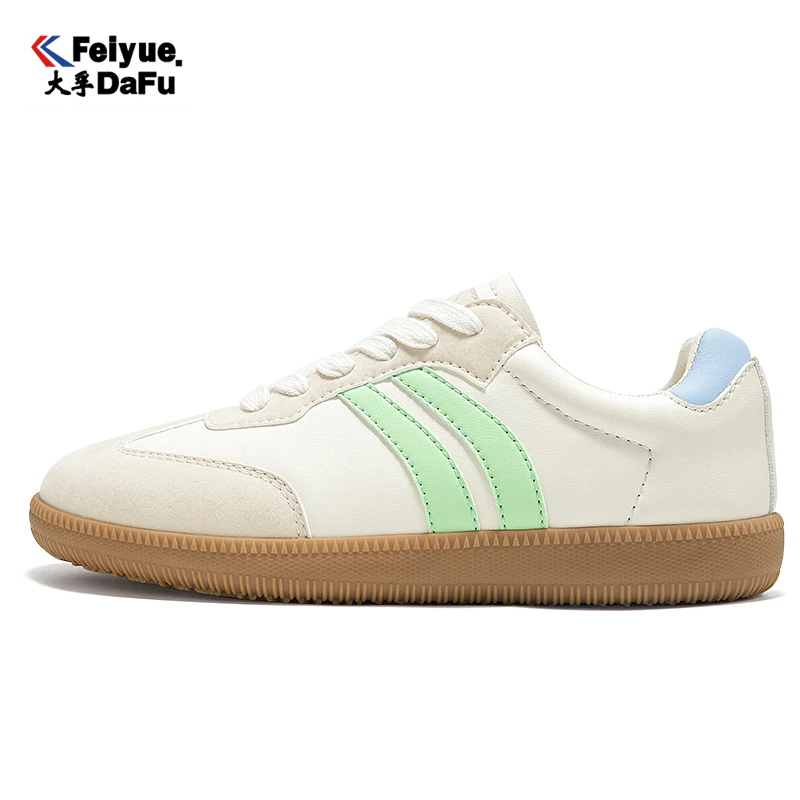 feiyue/飞跃女鞋复古德迅鞋冬季款小众清新休闲潮流拼接板鞋1516