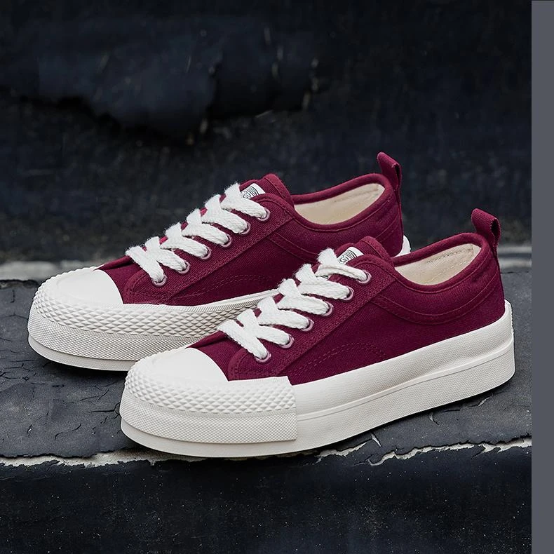 feiyue/飞跃帆布鞋女鞋秋冬新款简约百搭休闲鞋厚底潮流板鞋960