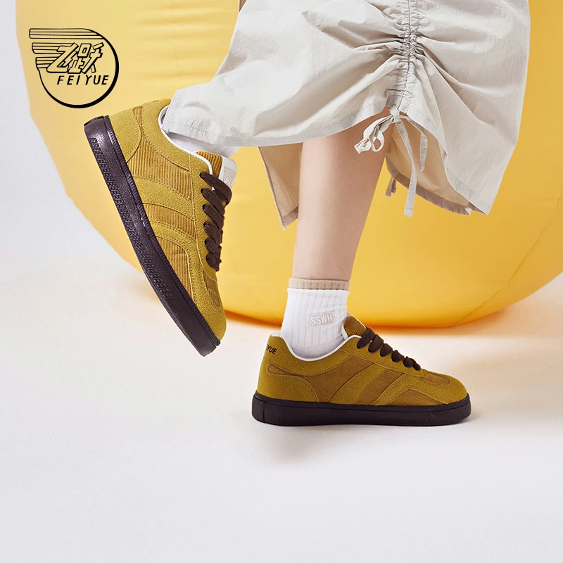 feiyue/飞跃休闲板鞋女2025春秋季新款复古街头运动鞋舒适女鞋371