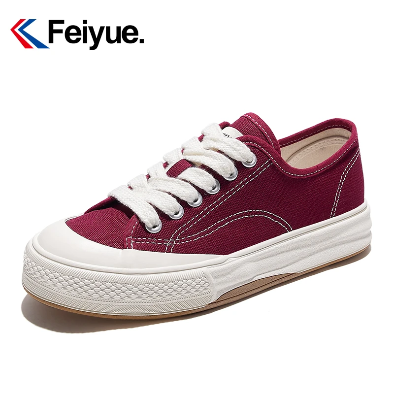 【小小鹅】feiyue/飞跃ins帆布鞋女鞋2023简约百搭厚底舒适板鞋785