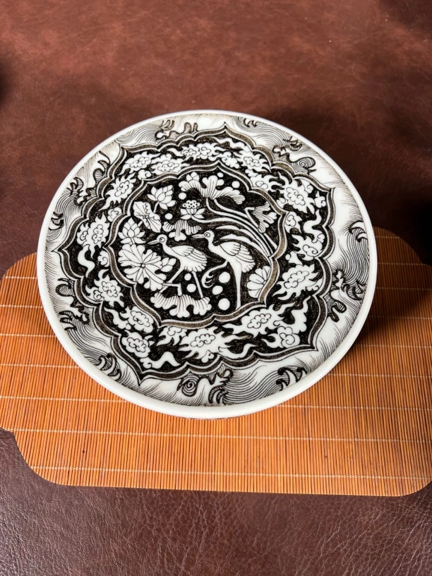 花玉瓷堂仿元青花釉里金捧盒水洗壶承一器三用