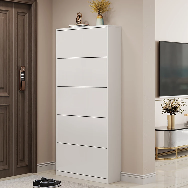 门口走廊五层翻斗薄款翻斗鞋柜过道窄鞋柜入户门外电梯口高柜收纳