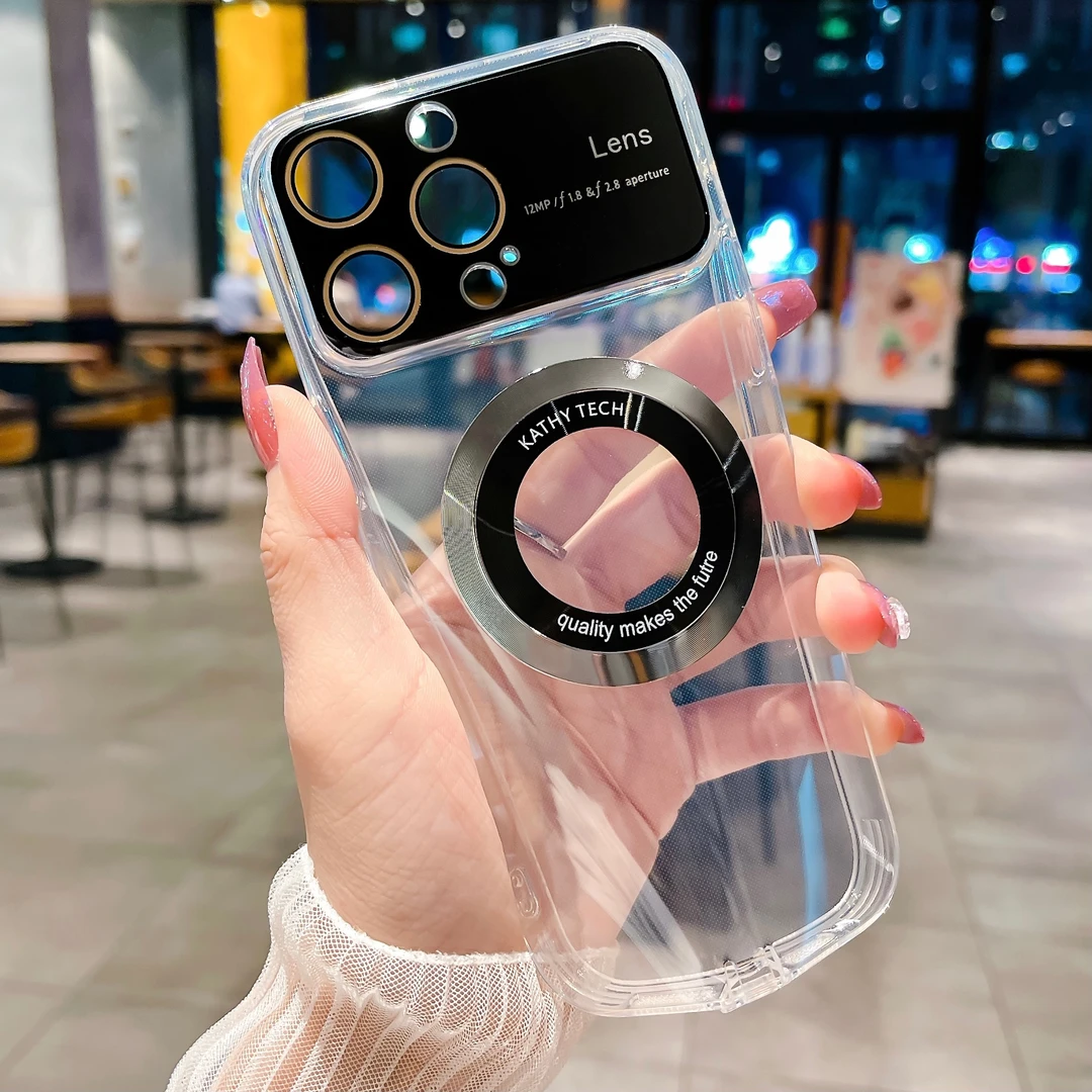 电镀透明软壳苹果13Promax磁吸手机壳iPhone14高级感13全包防尘塞