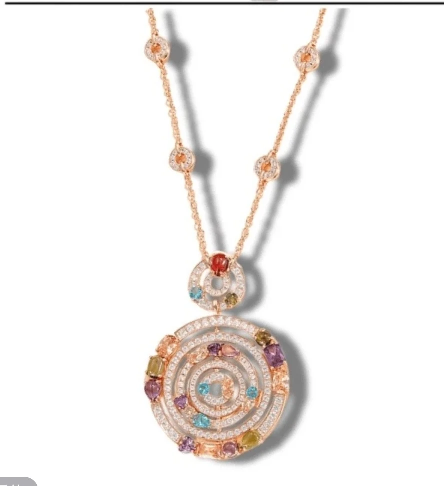 铜合金项链 转盘时尚气质轻奢高档外货高品轻奢项链毛衣链-67cm