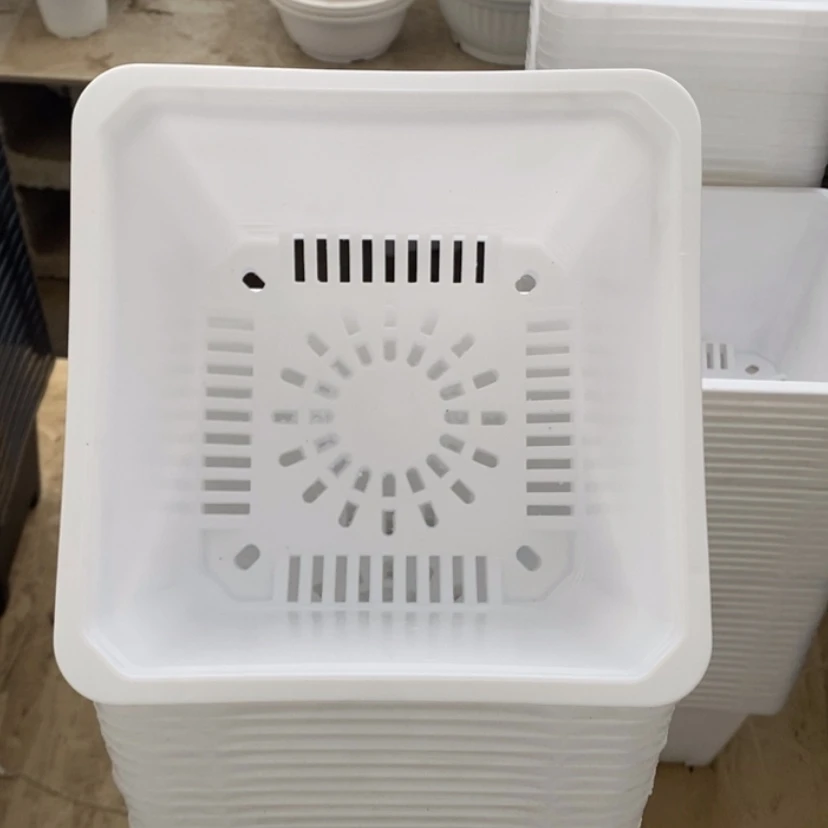 【闪购商品】180白方盆一组12个