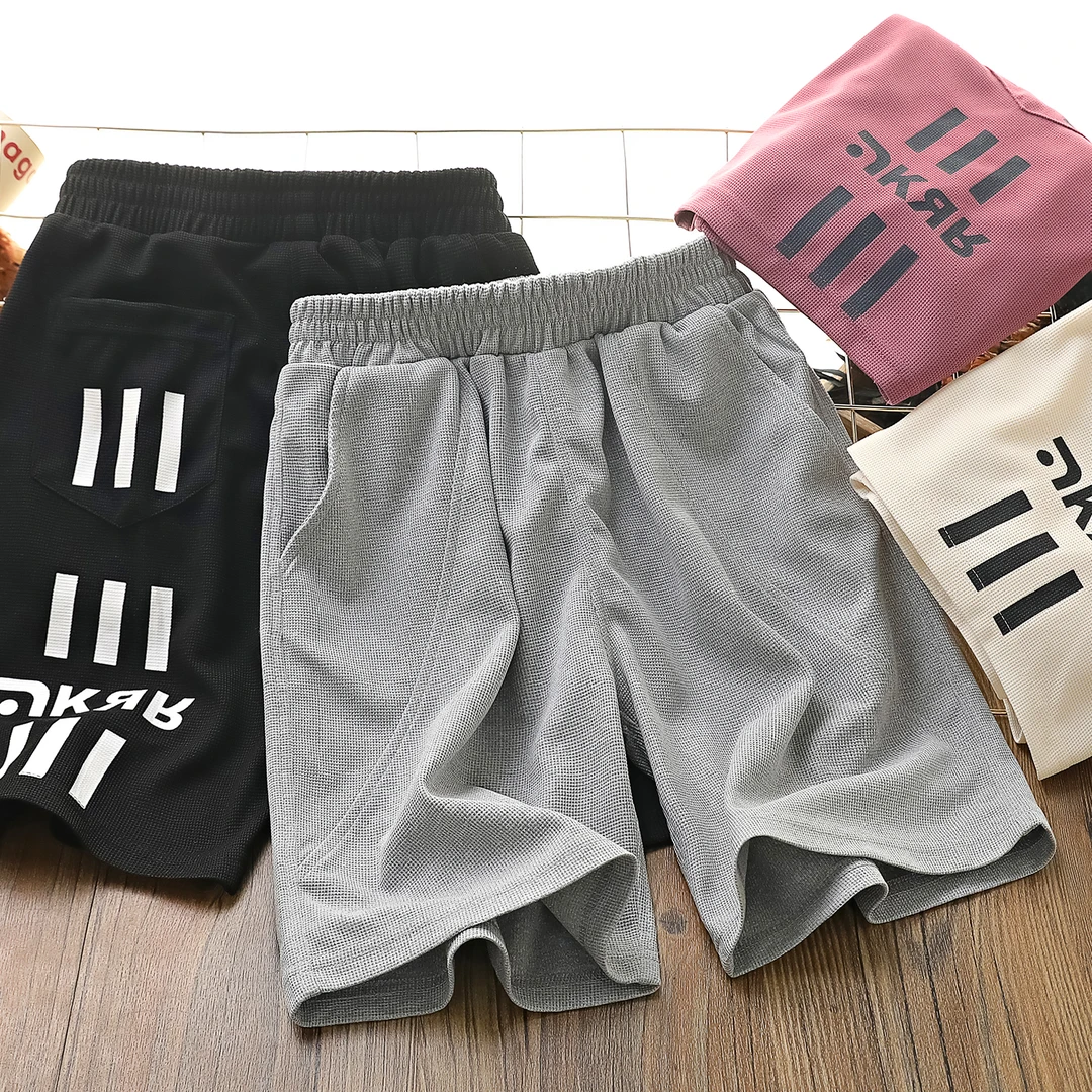 儿童夏季拼接印花中大童休闲运动短裤   627