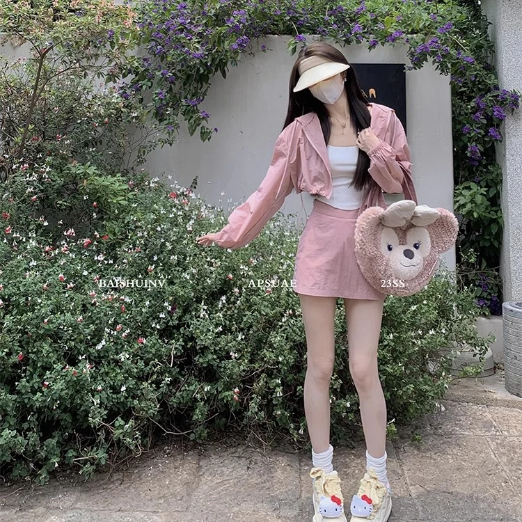 白水女【夏季清仓款】休闲时尚百搭薄款ins设计感半身裙B30414142