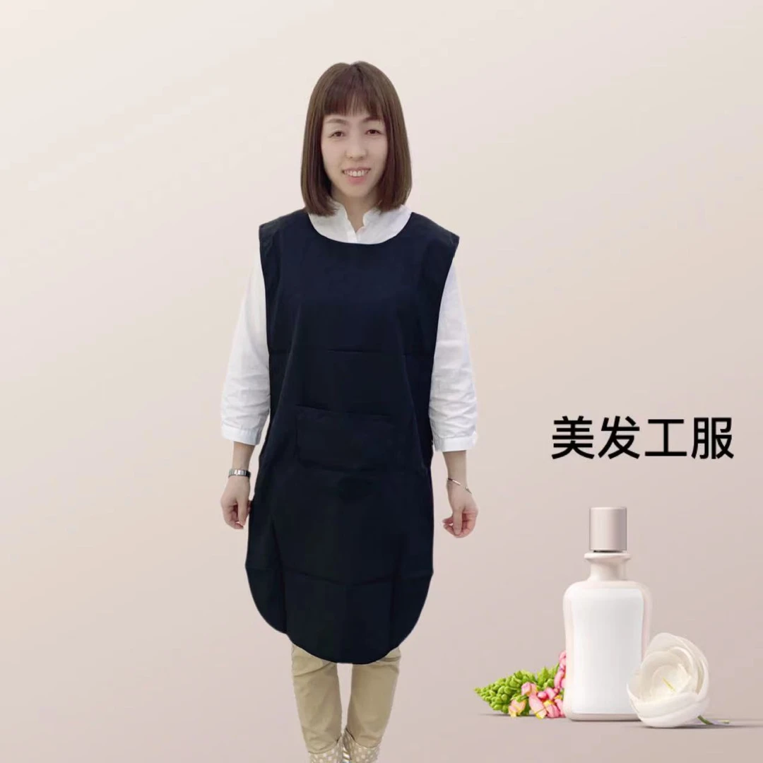 （佰吉严选）美发师工作服前后片款式两侧带松紧轻薄透气夏季款