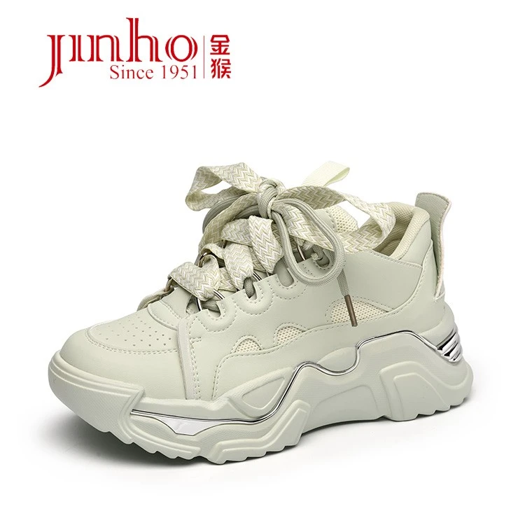 Jinho/金猴新款女单鞋时尚潮流松糕鞋厚底百搭圆头老爹鞋SQ18032G