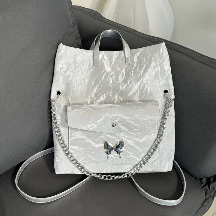 新型蝴蝶一包多背轻奢折耳时尚百搭潮流多功能斜挎小众单肩双肩包