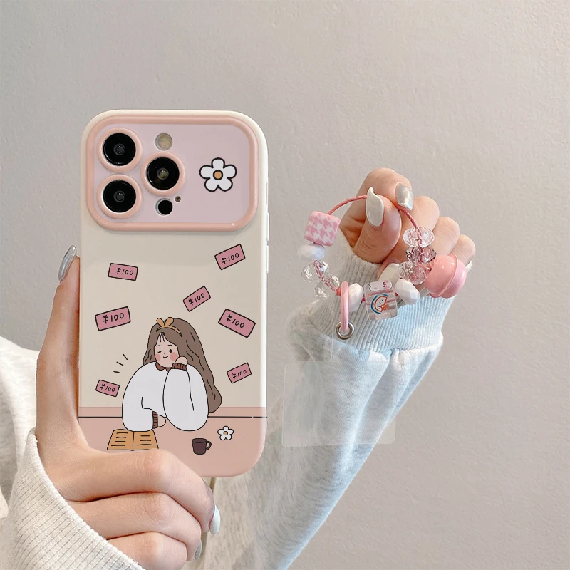 认真赚钱女孩大视窗手机壳（苹果/华为/OPPO/VIVO/小米）iphone15