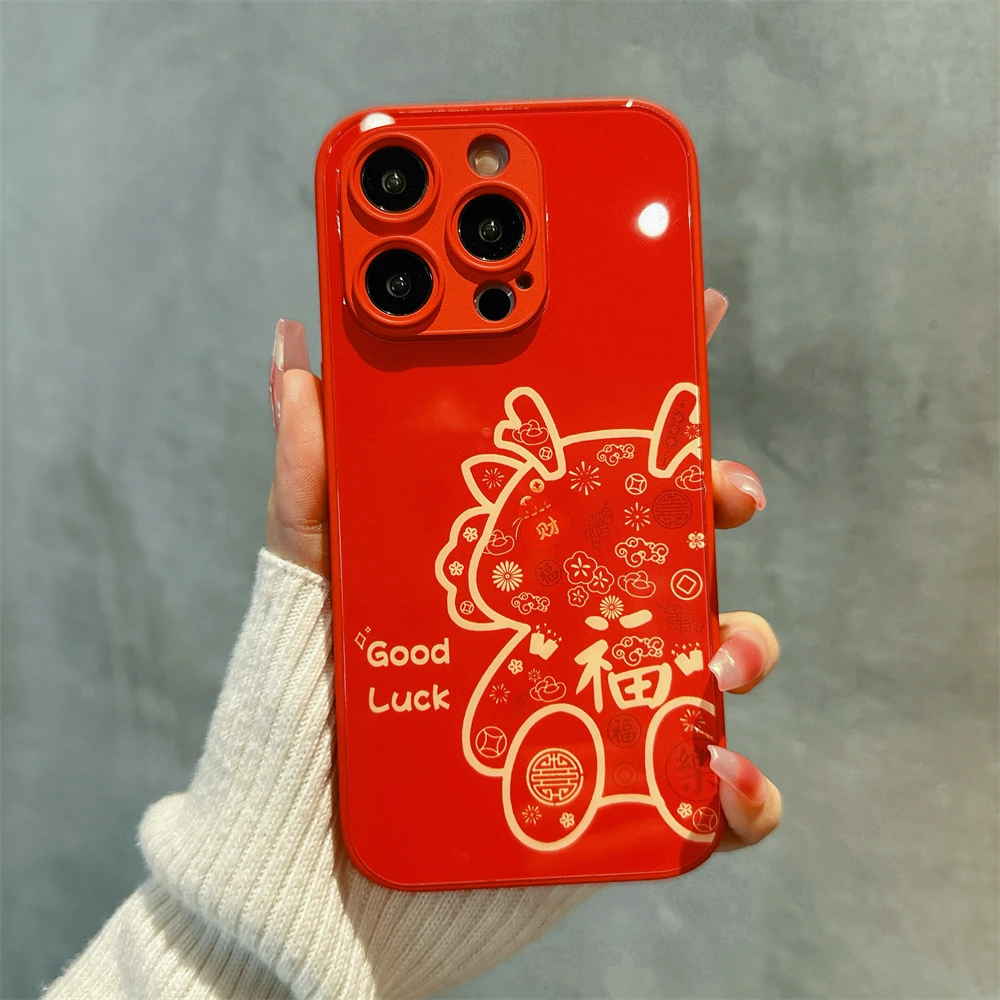 红龙金属漆玻璃苹果15全包手机壳（华为oppo小米vivo）mate60防摔