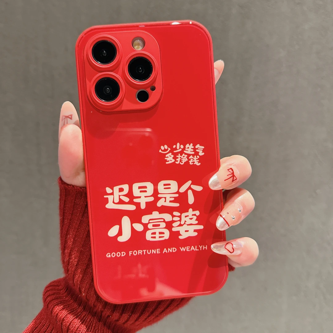 迟早是个小富婆金属漆苹果15全包手机壳（华为oppo小米vivo）mate60