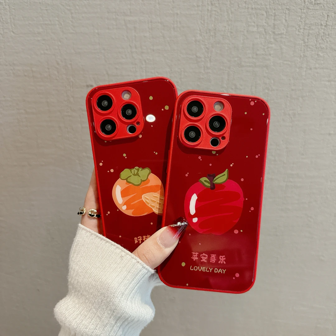 好柿发生金属漆玻璃苹果15手机壳（华为oppo小米vivo）mate60防摔