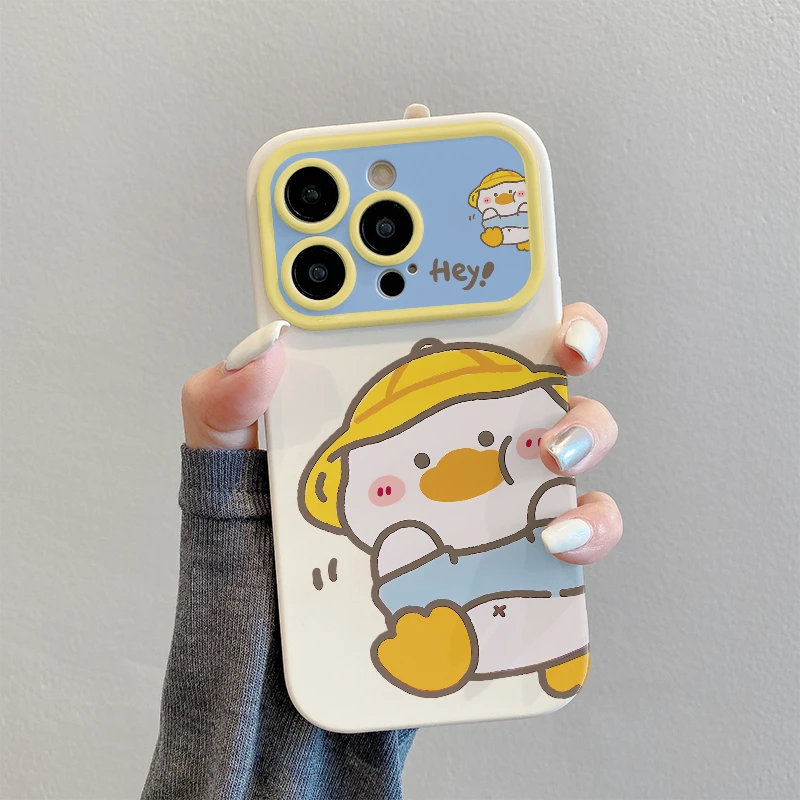 呆萌小鸭全包防摔硅胶手机壳（苹果/华为/OPPO/VIVO/小米）iPhone15