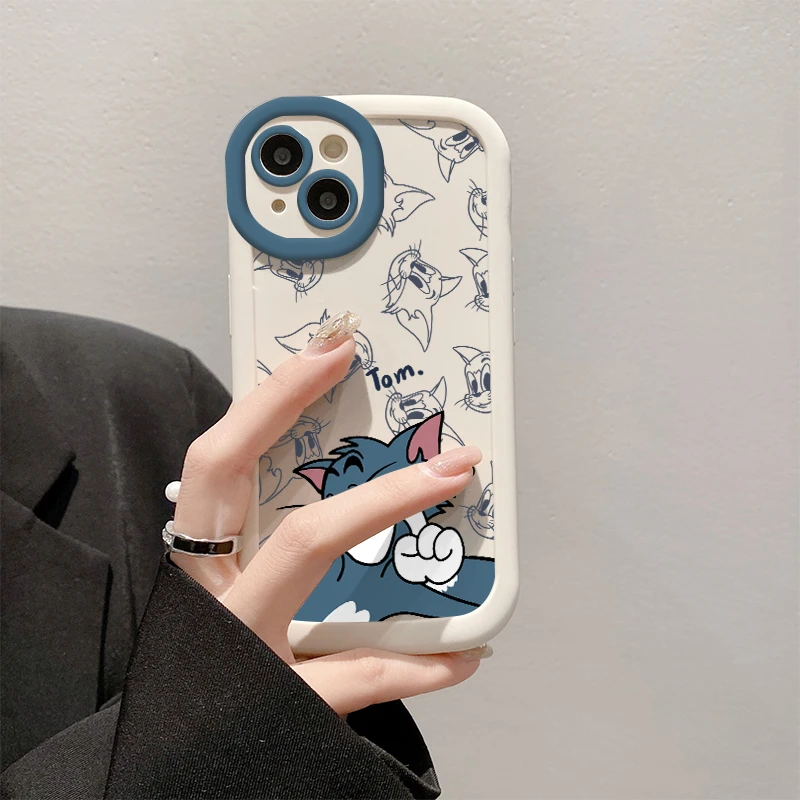 汤姆和杰瑞情侣圆墩全包手机壳（苹果/华为/OPPO/VIVO）iphone15软