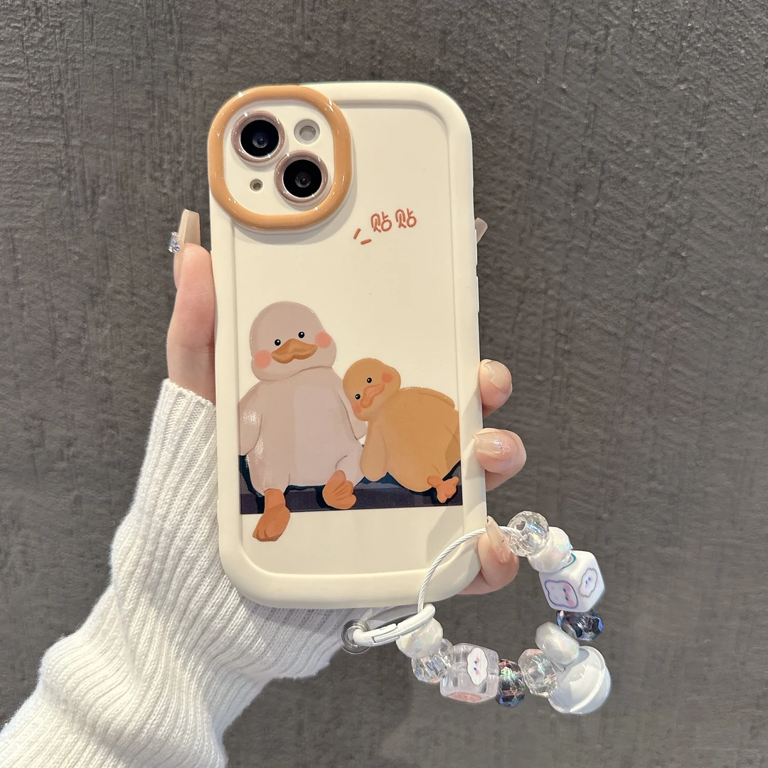 可爱贴贴鸭圆墩全包防摔手机壳（苹果/华为/OPPO/VIVO）iphone15软