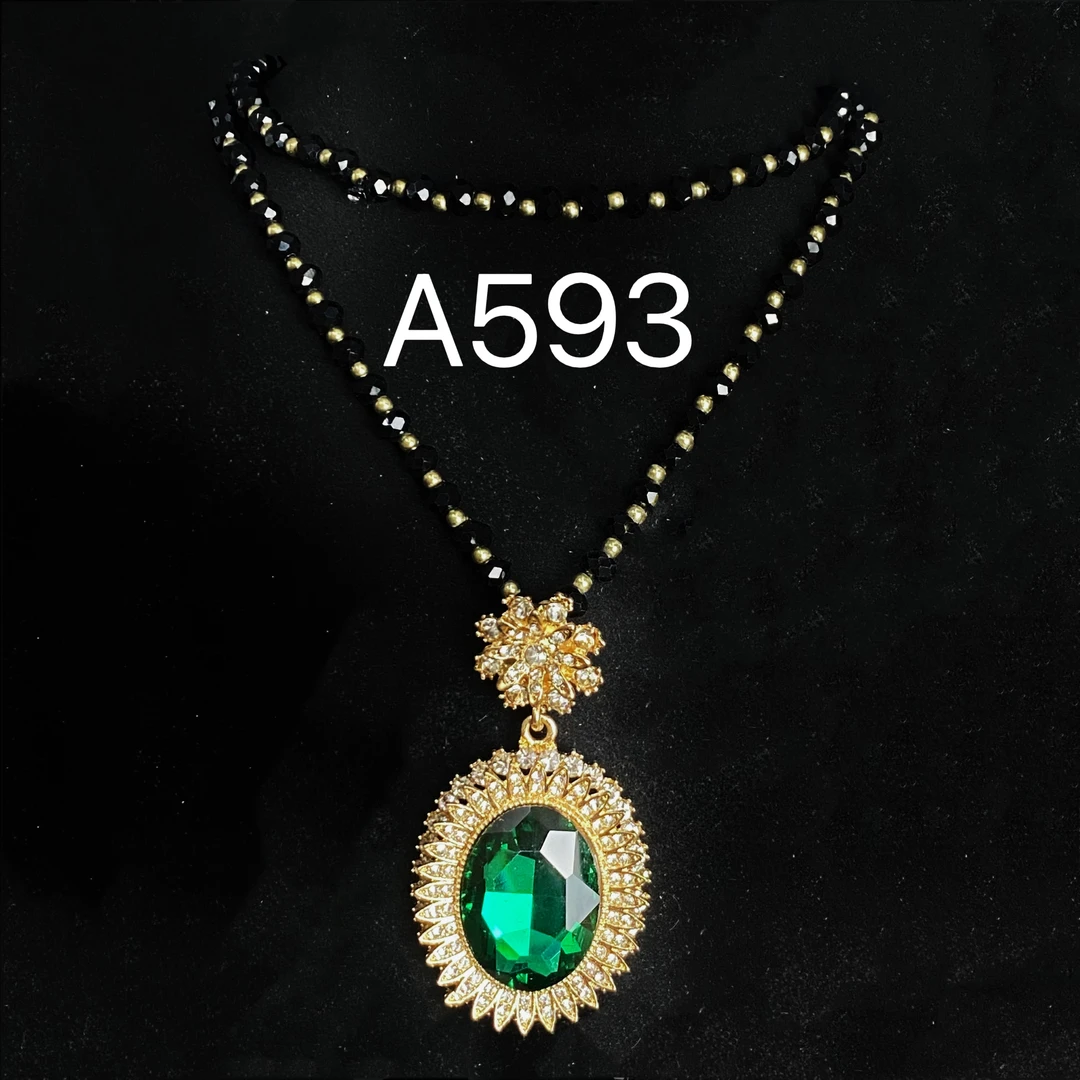 非金属树脂项链 A593项链复古中式秋冬款长裤项链