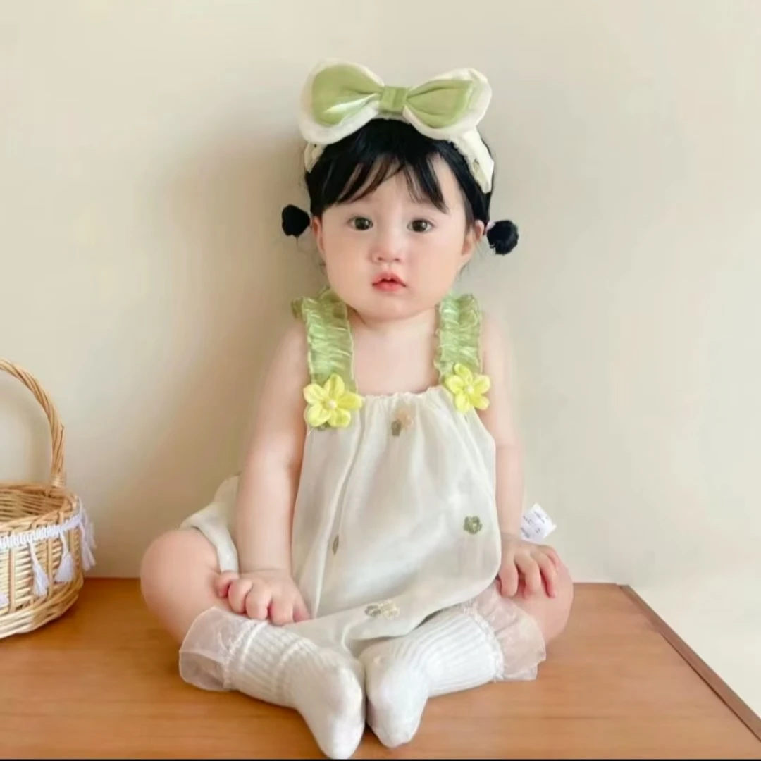 婴儿衣服夏装包屁衣新生儿女宝宝连体衣满月百天公主哈衣薄款夏季