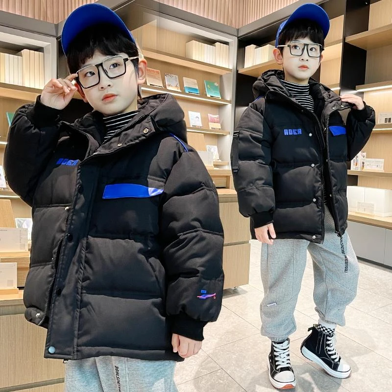 巴ʚ拉巴ʚ拉儿童洋气宽松羽绒棉服2024新款冬季男童棉袄织带保暖加
