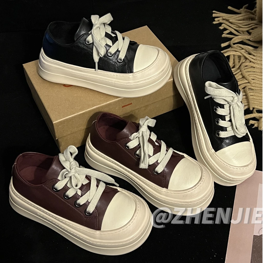 「年终清仓」啊哦板鞋~时尚做旧脏脏鞋女加绒休闲小白鞋T689&T689C