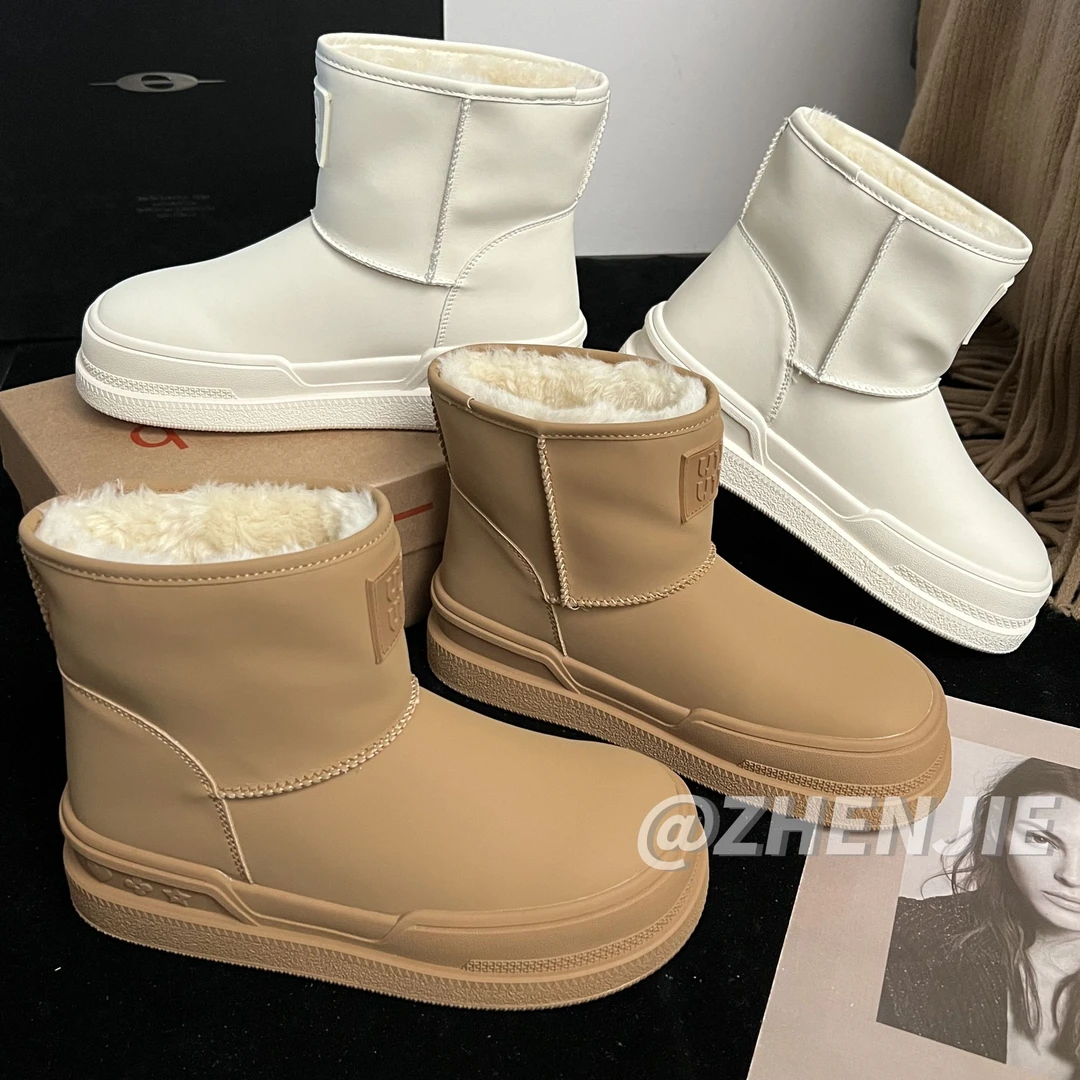 「年终清仓」冬季新款厚底加绒保暖雪地靴女百搭休闲时尚短筒靴1832