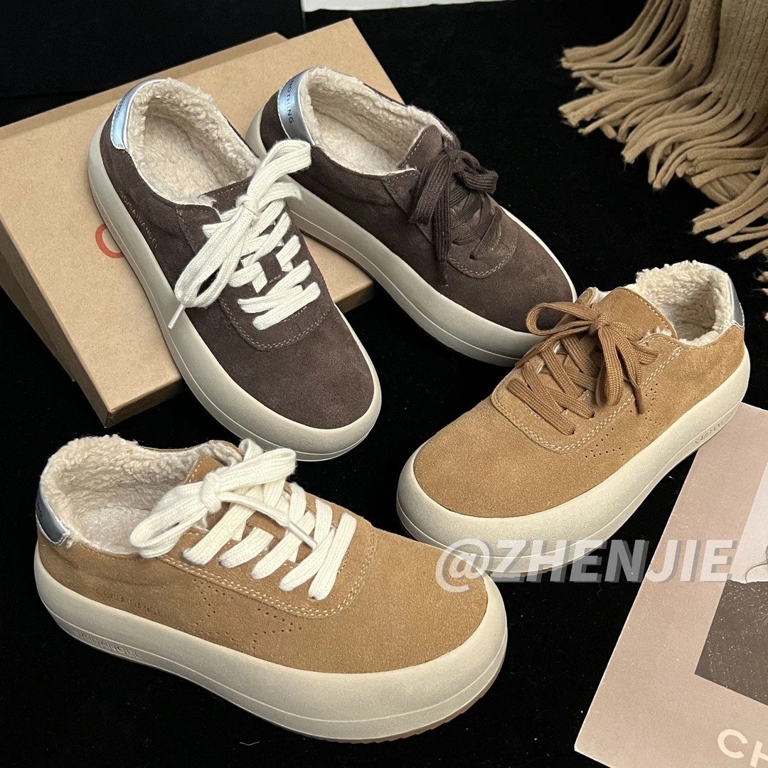 「年终清仓」冬季加绒棉鞋厚底增高星星鞋女百搭休闲板鞋运动鞋6642