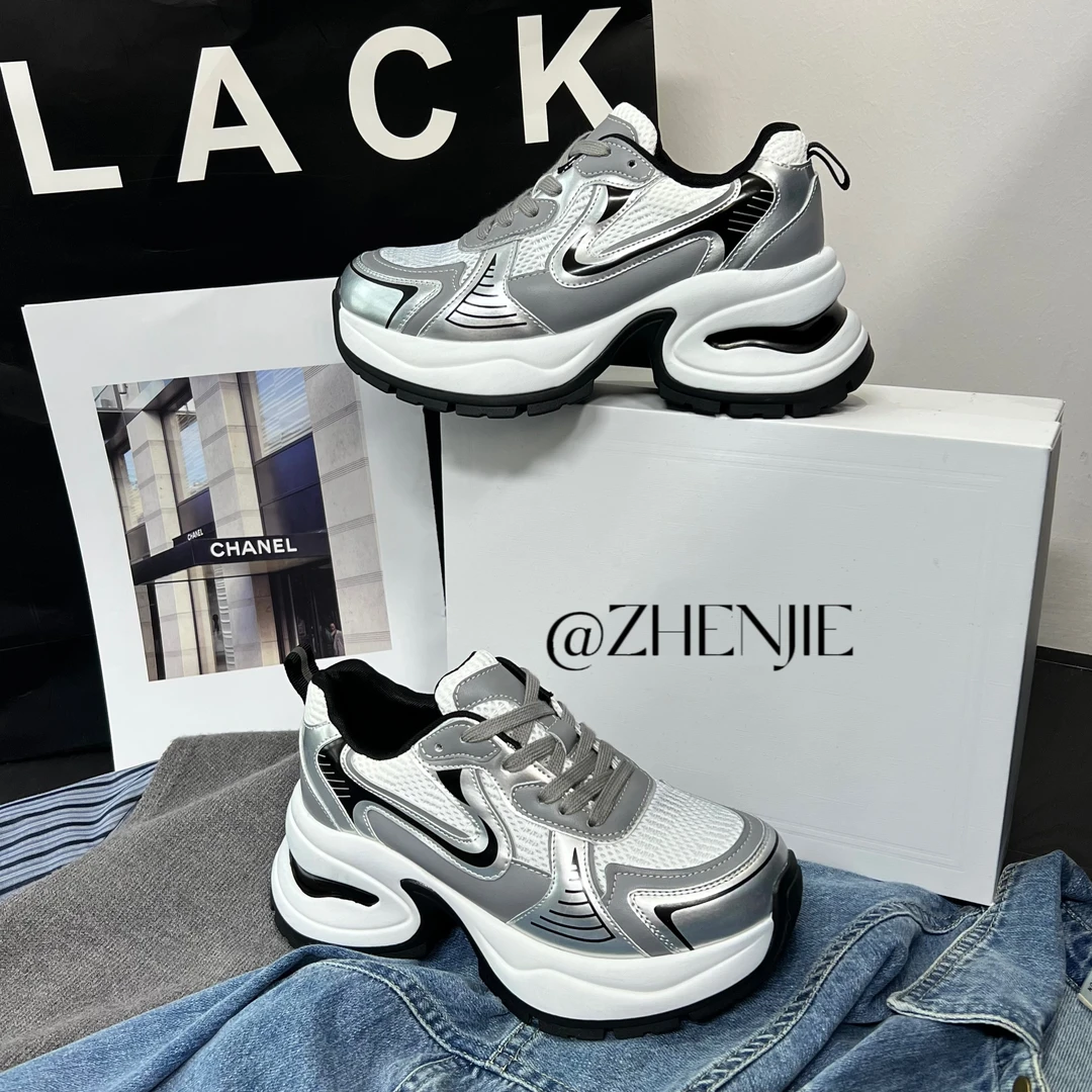 【珍姐】露思同款女鞋厚底运动鞋2024新款百搭老爹鞋增高休闲鞋