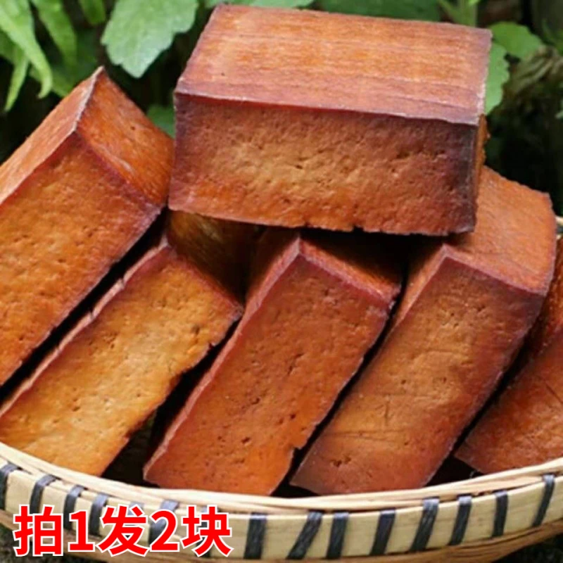 烟熏豆腐四川达县传统烟熏豆干豆制品五香原味麻辣豆腐香干食品