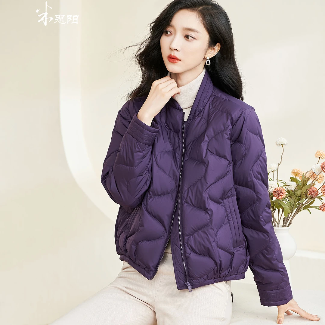 【瑞莎专属】气质淑女保暖短款羽绒服白鸭绒直筒外套女5W22DY2946