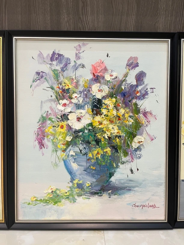 花卉画芯尺寸50*60厘米 带简约框