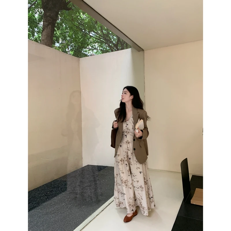 青青&甜味乔巴《马蒂斯花园》连衣裙长款秋季宽松连衣裙33233L9542