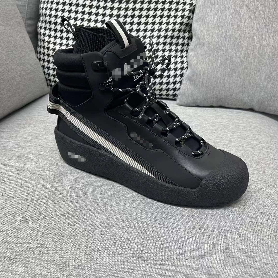 巴家新款男士高帮厚底休闲时尚雪地靴1104