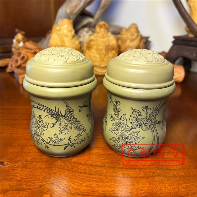 津门名家李炳根绿泥叫罐百鸟朝凤徐志华针刺黑白虫叫罐盆油葫芦罐