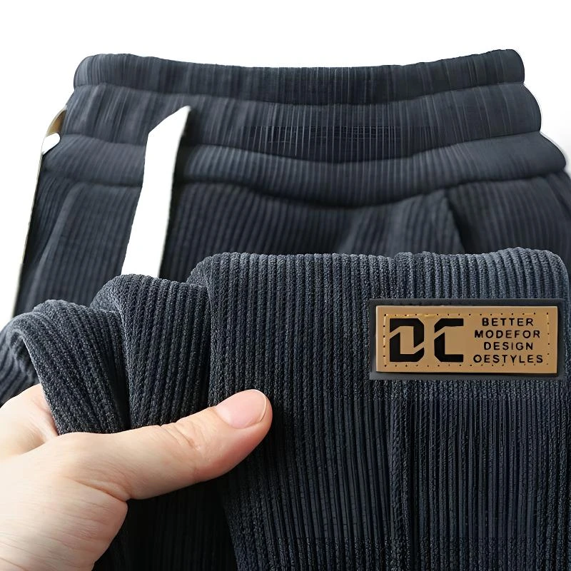 灯芯绒保暖休闲裤男士秋冬款宽松大码运动裤男装冬季加绒加厚卫裤