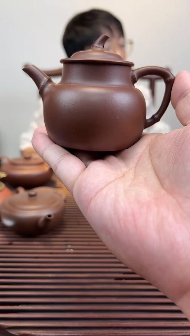 【闪购商品】紫砂茶壶老紫泥 福禄竹