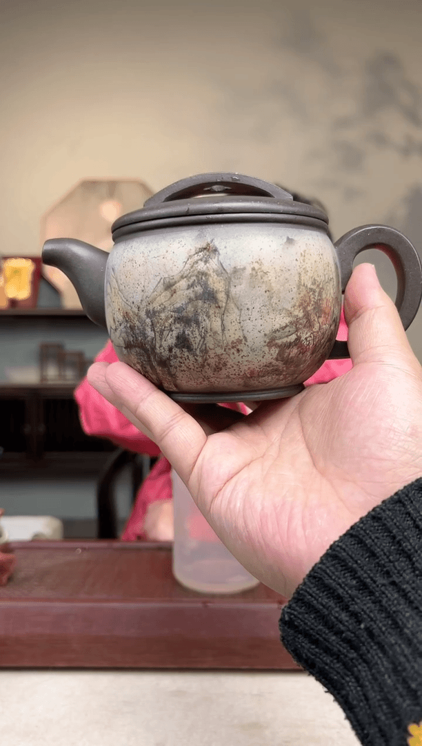 【闪购商品】紫砂茶壶天青 汉瓦 摹绘