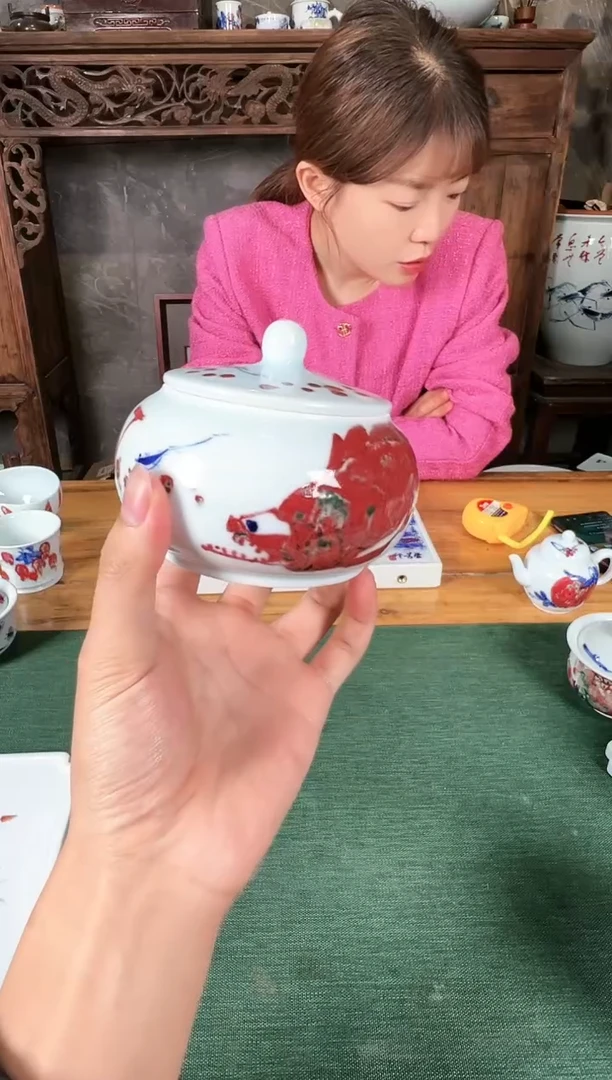 【闪购商品】摆件景德镇手工陶瓷   东客 手绘画片有差异