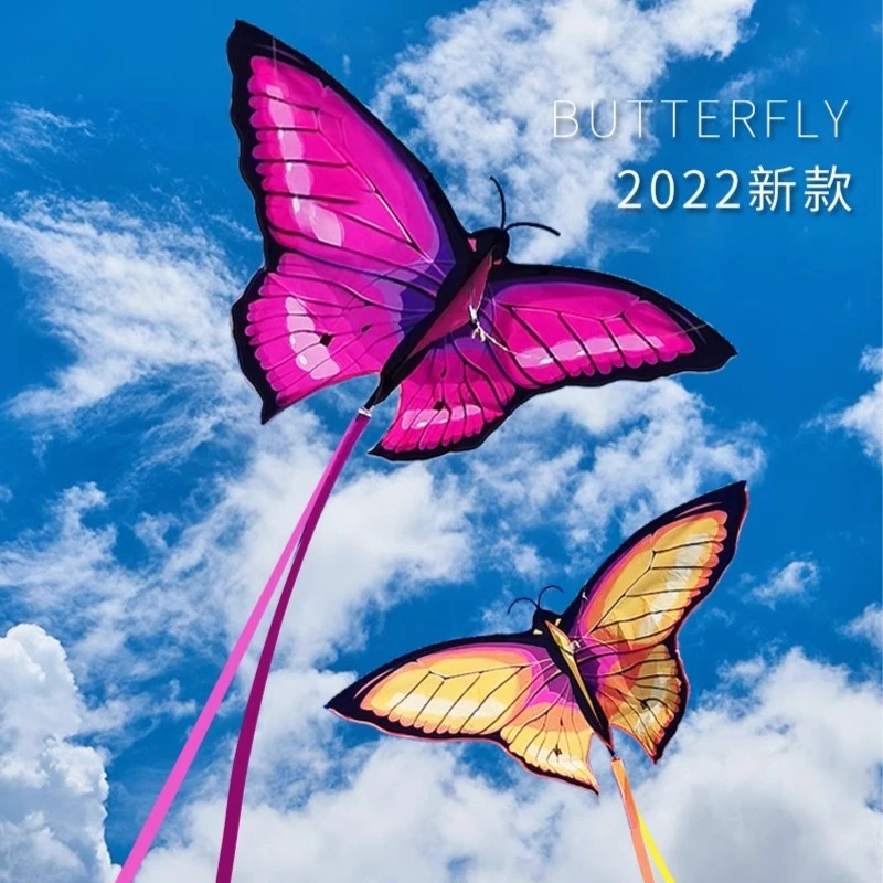 2024线新款仿真儿童女孩蝴蝶风筝高档潍坊意诚工厂批发红色原创