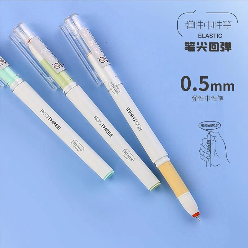 K60-K61(3支)全针管非速干0.5黑+赠品(笔芯收纳桶-含7支替芯)班级