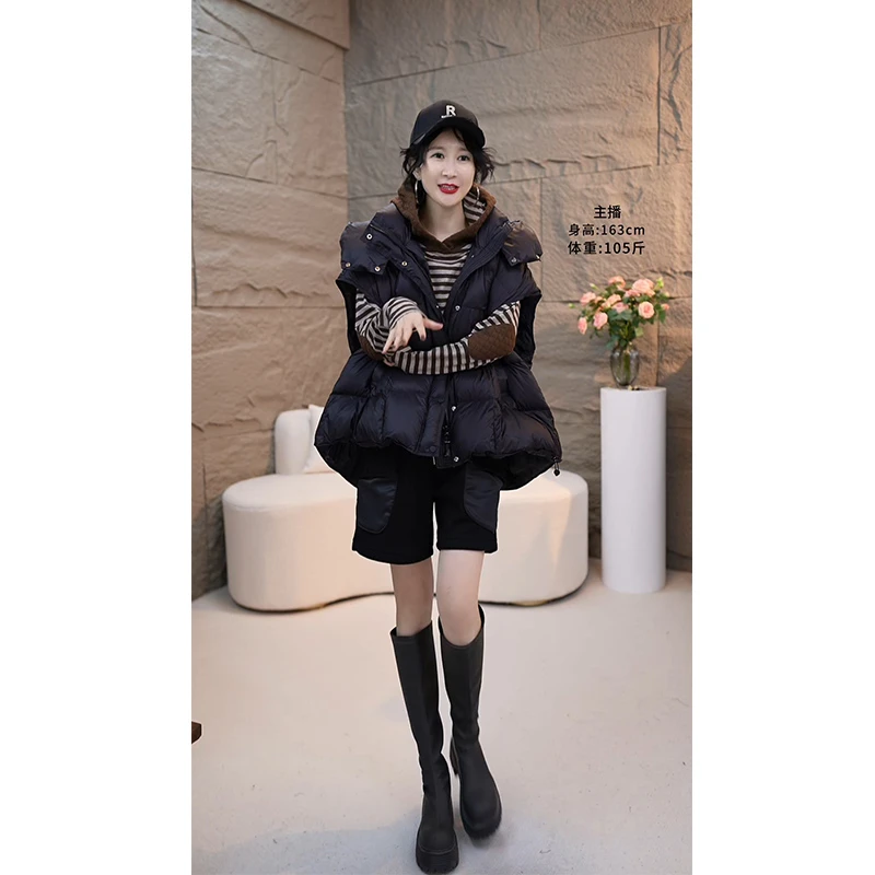 春季新款时尚羽绒马甲洋气百搭短款羽绒服外套加厚小个子8301