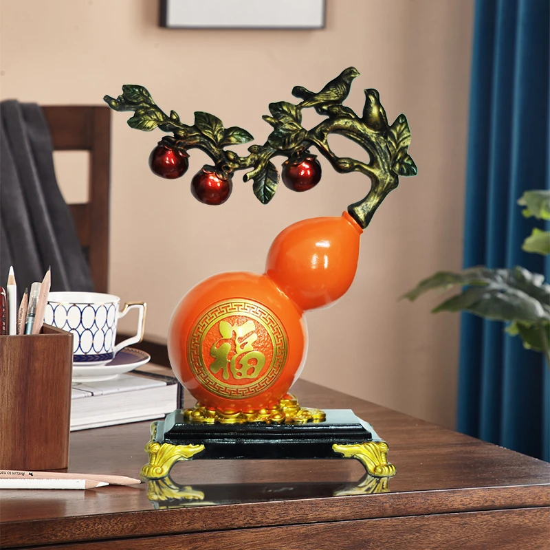 柿柿如意摆件家居饰品客厅高档轻奢领导办公室装饰品乔迁新居礼品