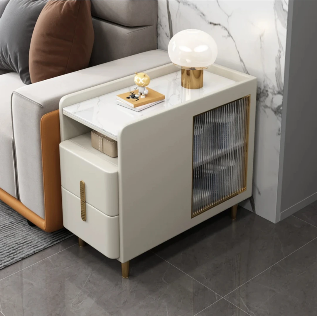 轻奢沙发茶几客厅收纳柜简约储物柜家用可移动侧边边柜角柜置物柜