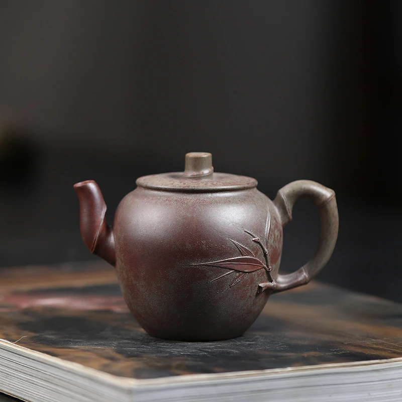 DJY-017学茶【大吉羊】徐顺伟  竹音   翡翠金砂 200cc 紫砂壶