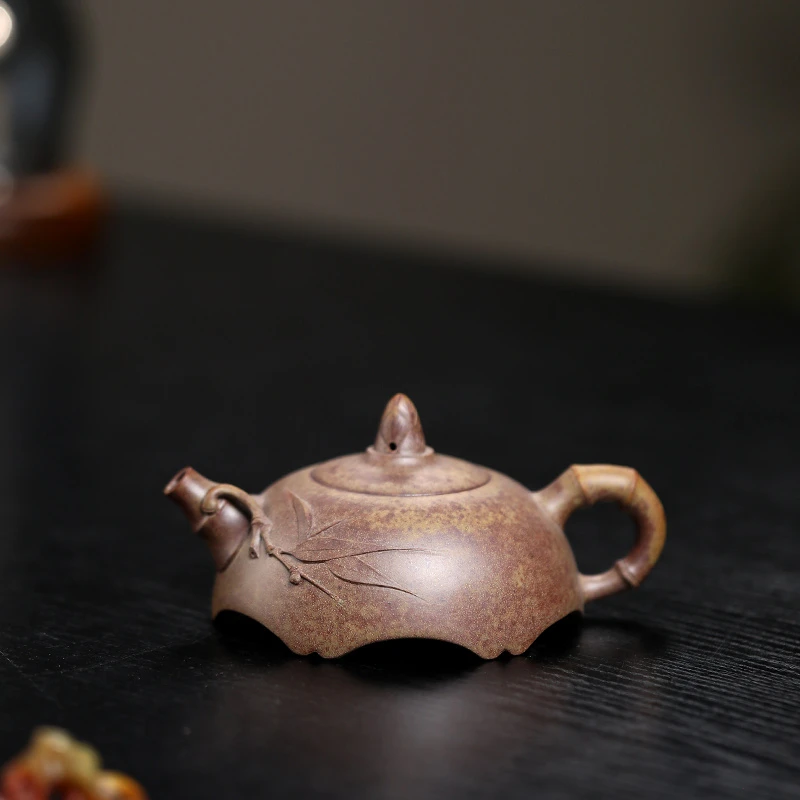 DJY-105学茶【大吉羊】徐雅  半月竹  翡翠金砂   110cc 紫砂壶