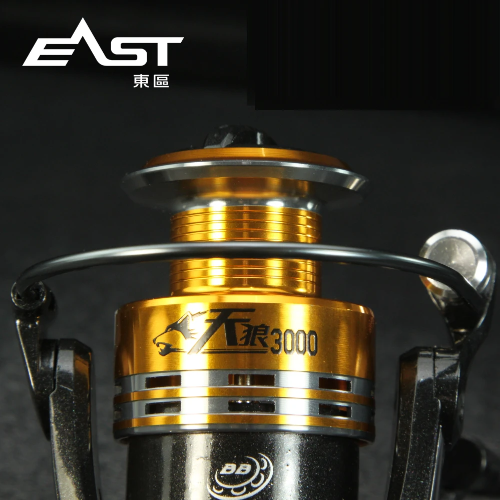 东区天狼白鲨远投路亚筏钓矶钓轮海竿轮耐用左右手互换鱼轮纺车轮