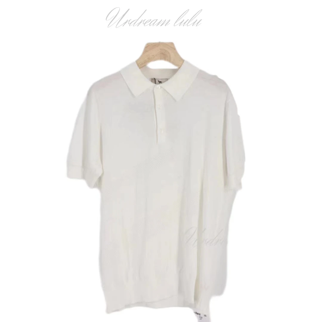 男士polo翻领休闲设计师春夏纯色轻奢百搭简约套头针织短袖-P476