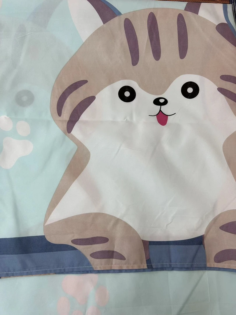 大脸猫咪，瑕疵布头，介意勿拍（90*220cm）